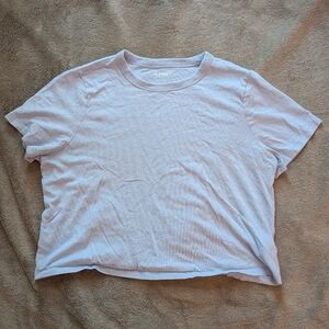 Old Navy Women's Cropped Short Sleeve Tee In Light Blue, Size Small